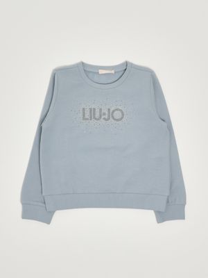 1. Girls' sweatshirt in stretch cotton Blue