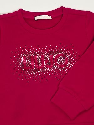 3. Girls' sweatshirt in stretch cotton Red
