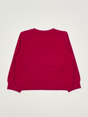 2. Girls' sweatshirt in stretch cotton Red