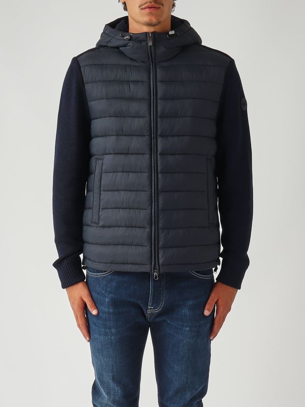 1. Chaqueta de hombre en nailon y punto Azul Colmar 11128zx