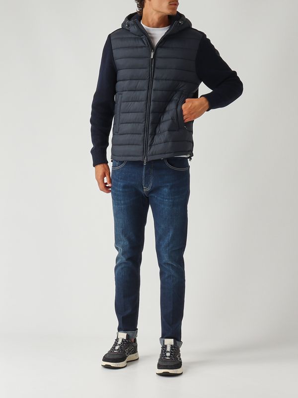 2. Chaqueta de hombre en nailon y punto Azul Colmar 11128zx