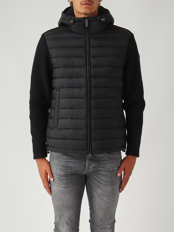1. Chaqueta de hombre en nailon y punto Negro Colmar 11128zx