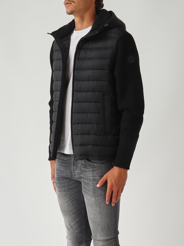 3. Chaqueta de hombre en nailon y punto Negro Colmar 11128zx