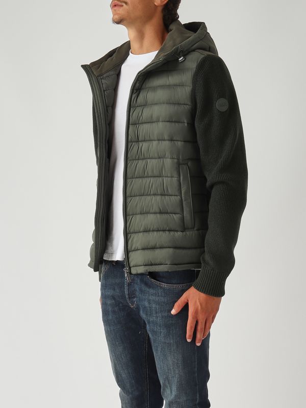 Men's nylon and knit jacket 11128zx Undergrowth | Caposerio.com