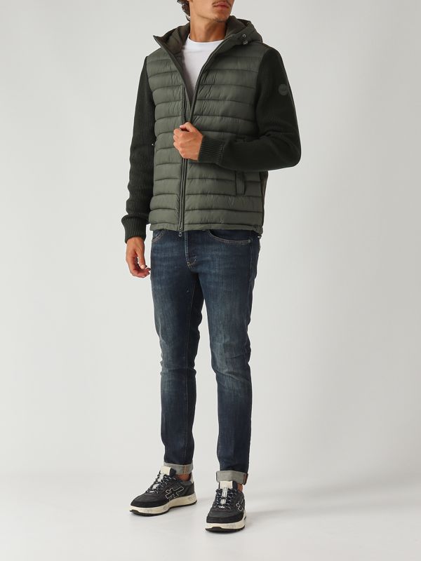 Men's nylon and knit jacket 11128zx Undergrowth | Caposerio.com