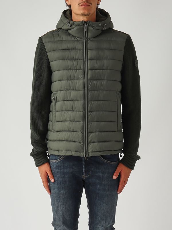 Men's nylon and knit jacket 11128zx Undergrowth | Caposerio.com