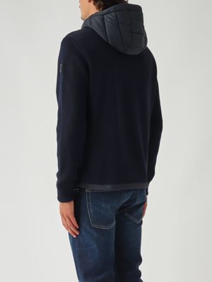 4. Chaqueta de hombre en nailon y punto Azul