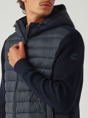 5. Chaqueta de hombre en nailon y punto Azul