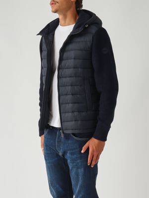 3. Chaqueta de hombre en nailon y punto Azul