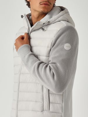5. Chaqueta de hombre en nailon y punto Hielo