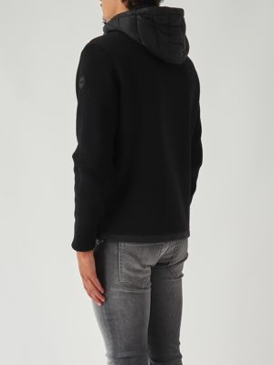 4. Chaqueta de hombre en nailon y punto Negro
