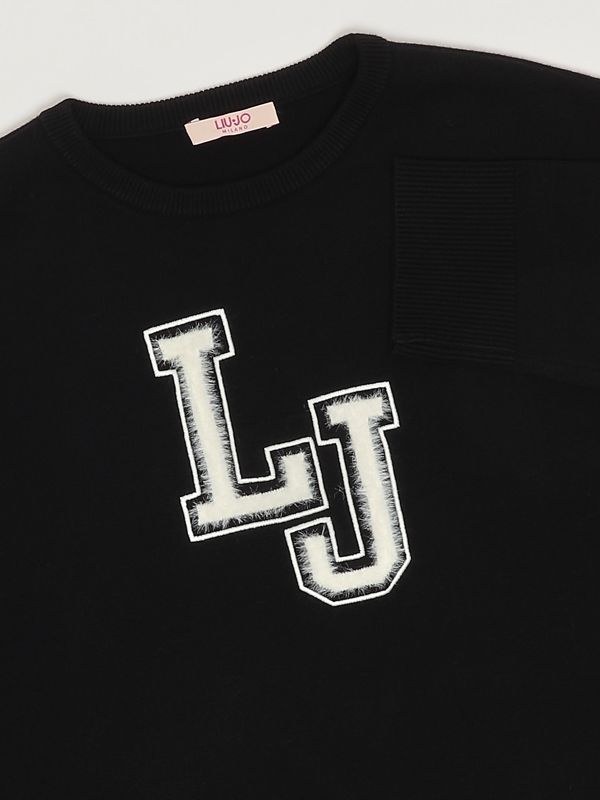 3. Viscose blend sweater for girls Black Liu Jo gf5065ma12p