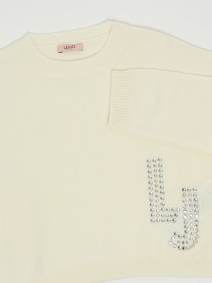 3. Jersey para niña de mezcla de lana Mantequilla