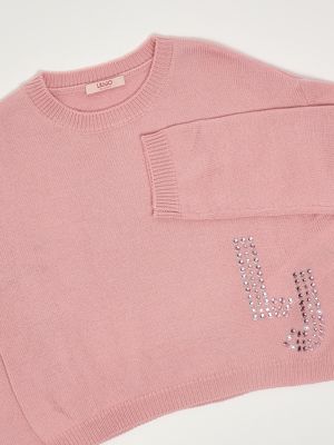 3. Wool-blend sweater for girls Pink Liu Jo gf5089ma51l