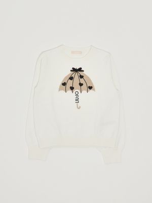 Viscose blend sweater for girls White Liu Jo