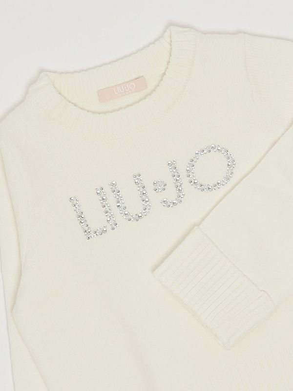 3. Jersey para niña en mezcla de viscosa Blanco Liu Jo kf5055ma12p