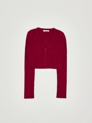 Cardigan en viscose pour fille Bordeaux Liu Jo