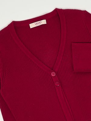 3. Viscose blend cardigan for girls Bordeaux