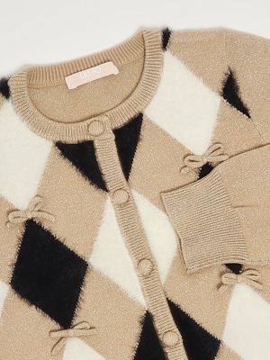 3. Strickjacke aus Stretch-Viskose-Mischung für Mädchen Gold Liu Jo kf5023ma12p