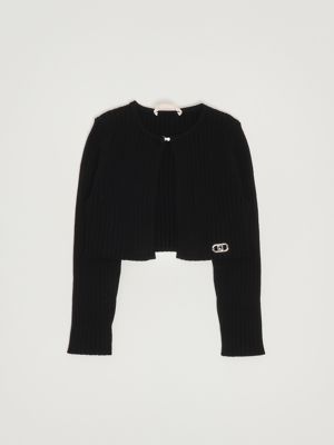 Viscose blend cardigan for girls Black Liu Jo