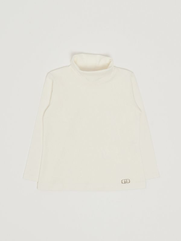 1. T-shirt bambina in cotone stretch Bianco Liu Jo kf5008j0088