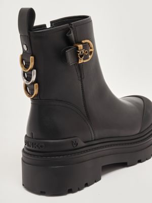 5. Mia 21 leather ankle boots for women Black Pinko sd0409p001