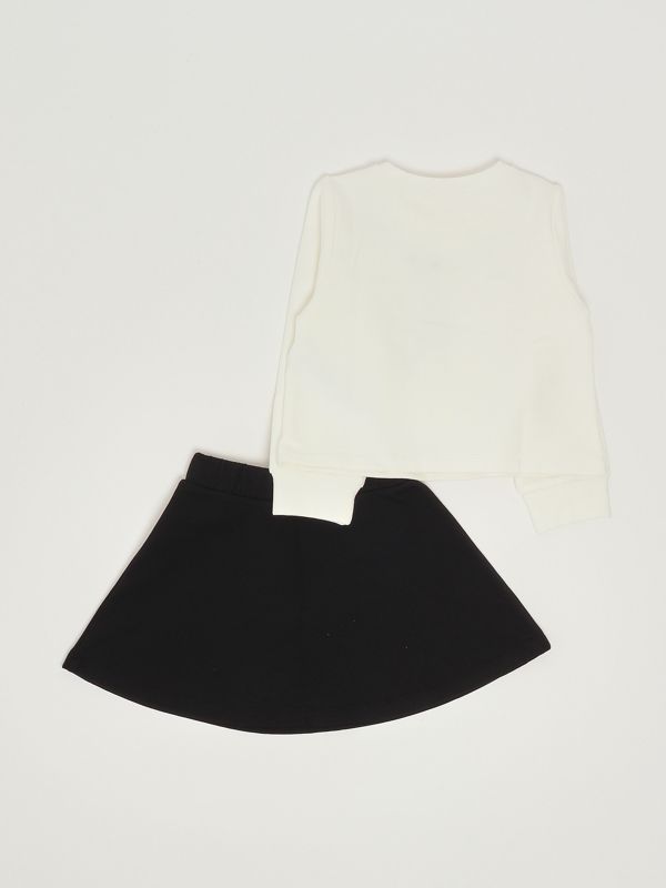 2. Completo bambina in cotone stretch Bianco Liu Jo kf5005f0724
