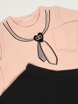 3. Completo bambina in cotone stretch Rosa