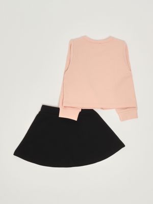 2. Completo bambina in cotone stretch Rosa