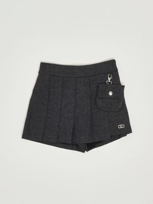 1. Jupe short en coton mélangé pour fille Gris Liu Jo gf5048t087a