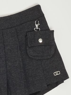 3. Jupe short en coton mélangé pour fille Gris Liu Jo gf5048t087a