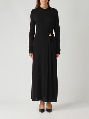 Abito donna in viscosa Nero Twinset