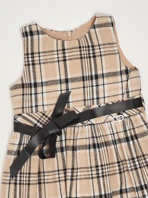 3. Abito bambina in misto cotone Beige-Nero Liu Jo kf5013t9821