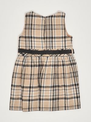 2. Abito bambina in misto cotone Beige-Nero Liu Jo kf5013t9821