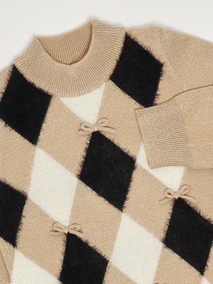 3. Abito bambina in misto viscosa stretch Beige-Oro Liu Jo kf5024ma12p