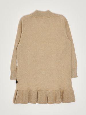 2. Abito bambina in misto viscosa stretch Beige-Oro Liu Jo kf5024ma12p