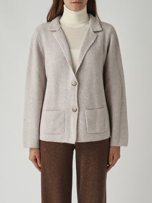 1. Giacca donna in misto alpaca e lana Cemento