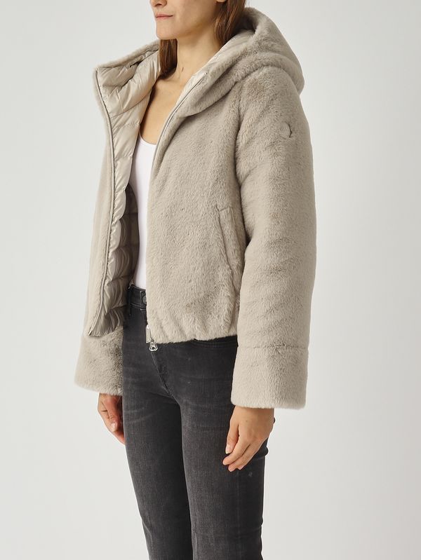 4. Piumino donna Exuberance in nylon e pelliccia sintetica Mastice Colmar 2288e2yn