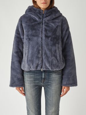 Exuberance Damen Daunenjacke aus Nylon und Kunstfell Avio Colmar