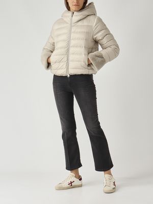 3. Piumino donna Exuberance in nylon e pelliccia sintetica Mastice