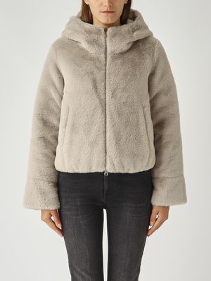 Doudoune Exuberance en nylon et fausse fourrure pour femme Mastic Colmar