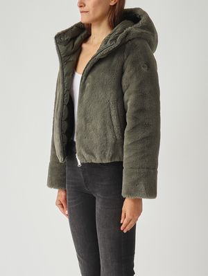 4. Piumino donna Exuberance in nylon e pelliccia sintetica Militare Colmar 2288e2yn