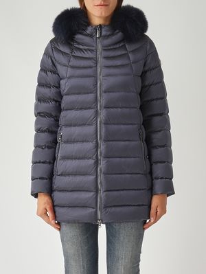 Deluxe Damenjacke aus glänzendem Nylon Marine Colmar