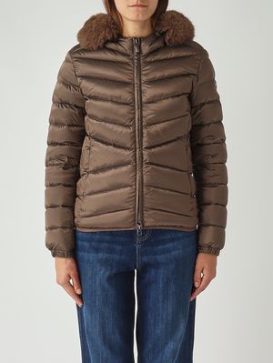 Deluxe Nylon-Daunenjacke für Damen Verbranntes Braun Colmar
