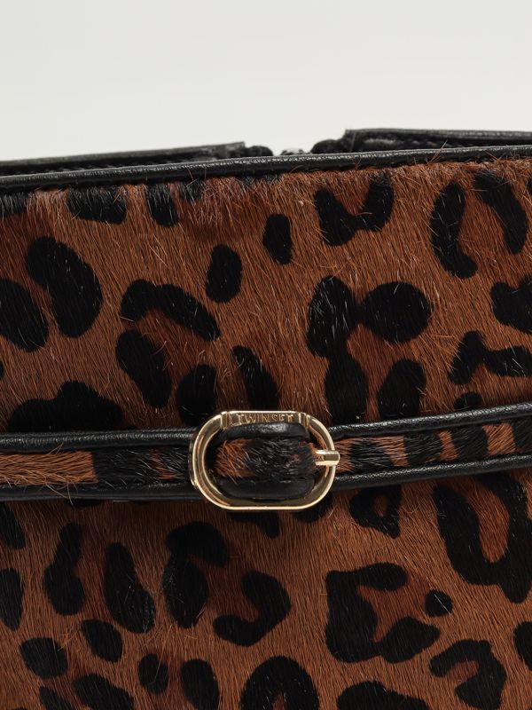 5. Botín de mujer de piel Estampado animal Twinset 252tcp222