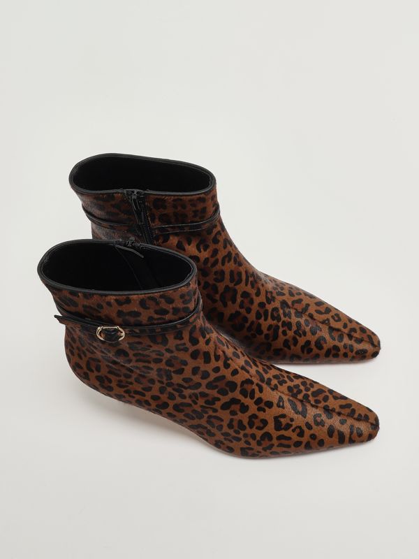 2. Botín de mujer de piel Estampado animal Twinset 252tcp222
