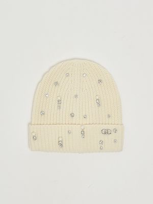 1. Bonnet fille en maille Beurre