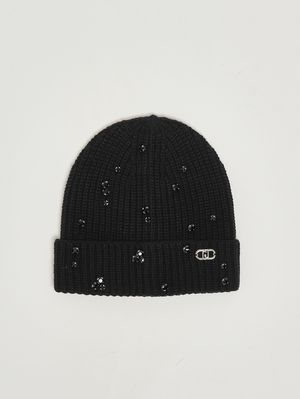 1. Bonnet fille en maille Noir