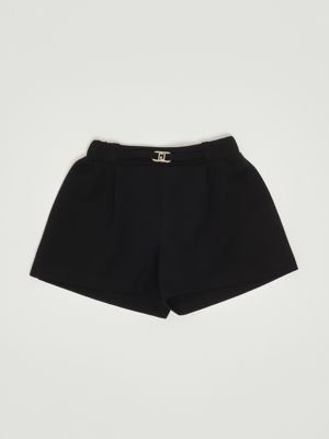 Stretch viscose blend shorts for girls Black Liu Jo