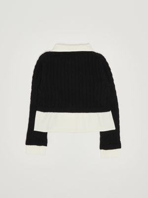 2. Maglia bambina in misto lana Nero-Bianco Liu Jo gf5061ma51i